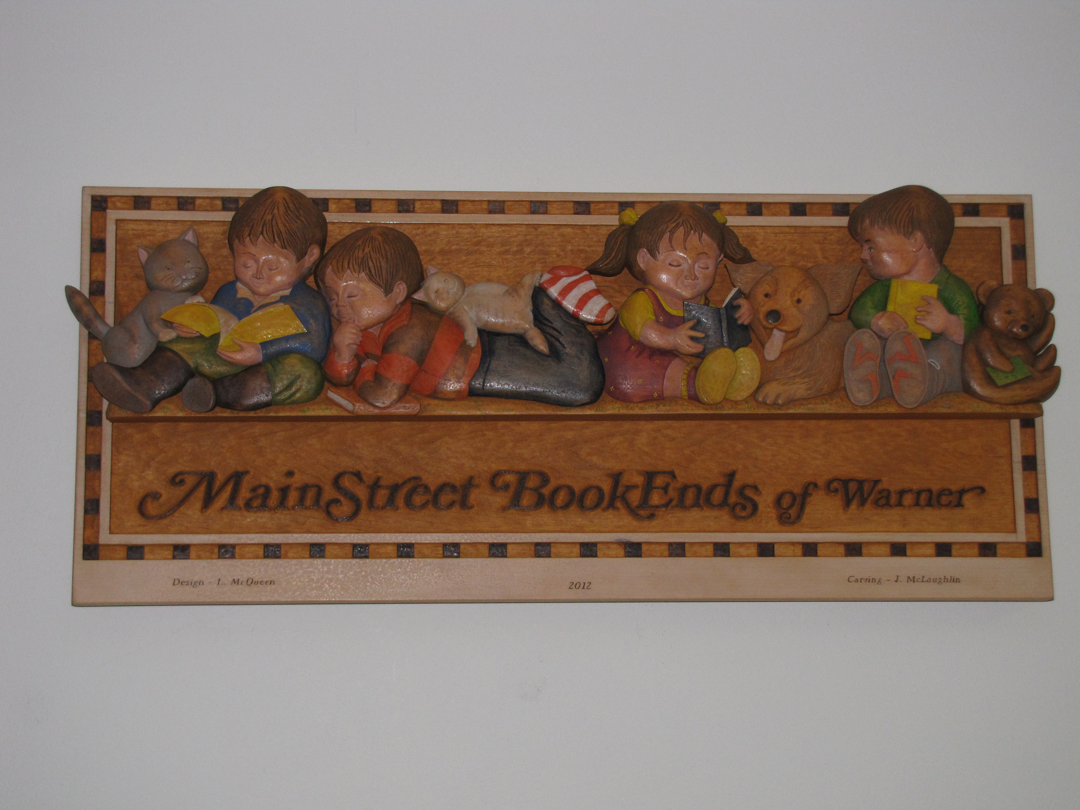 Main Street Bookends sign